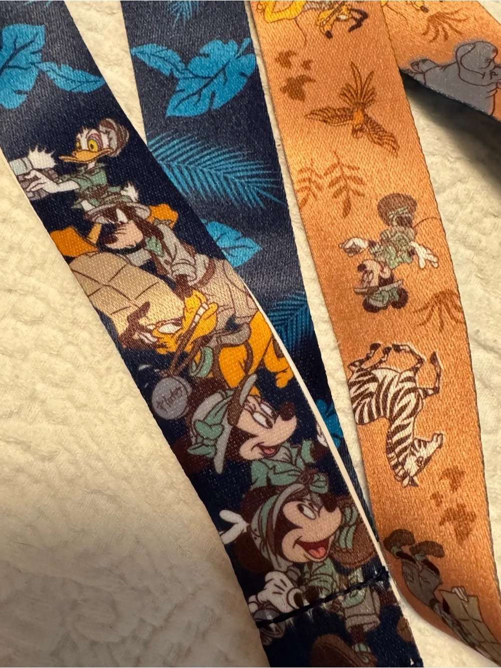 Disney Reversible Lanyard - Teal Blue & Peach